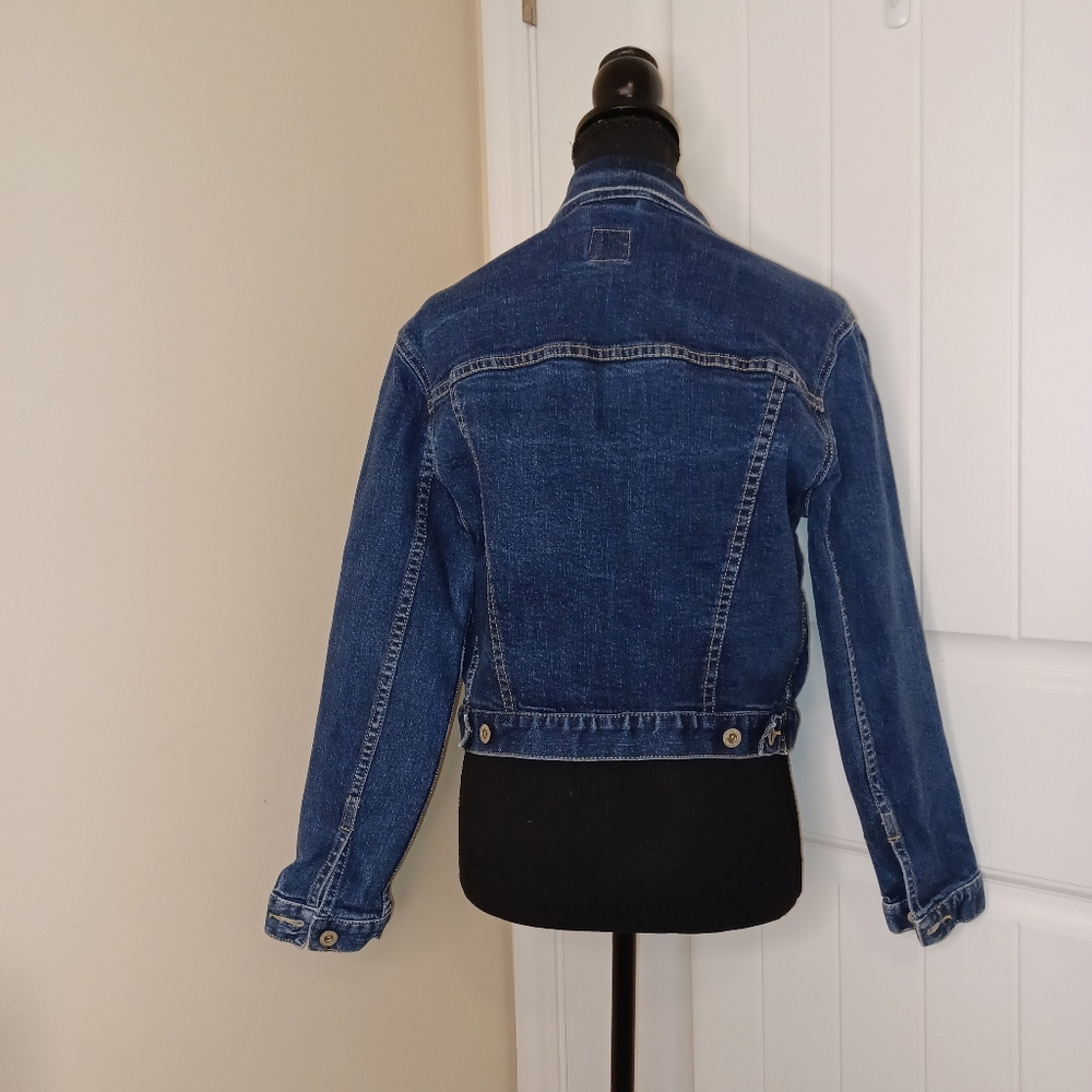 Levi's Dry Goods Cropped Denim Jean Jacket Women's Sz Medium VTG - Picture 3 of 7